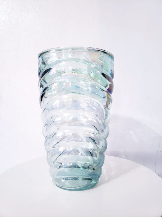 Recycled glass vase